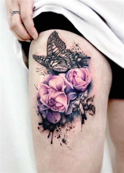 meaningful side thigh tattoos|unique tattoos for women thigh.